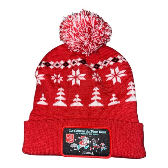 Santa Shuffle Festive Red Winter Pom-Pom Beanie - Picture 2 of 4